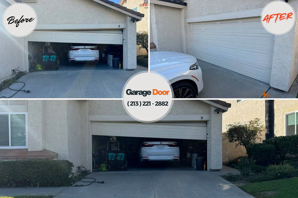 Before and after: garage door repair Fayetteville, WV